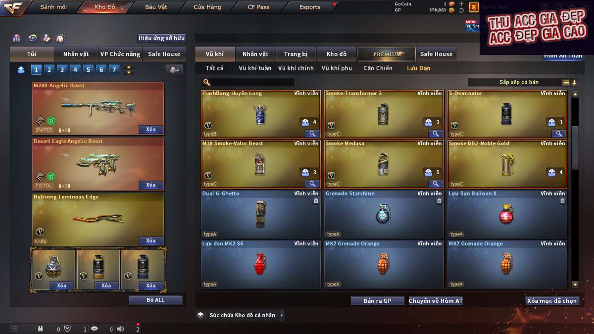 shop acc cf uy tin gia re